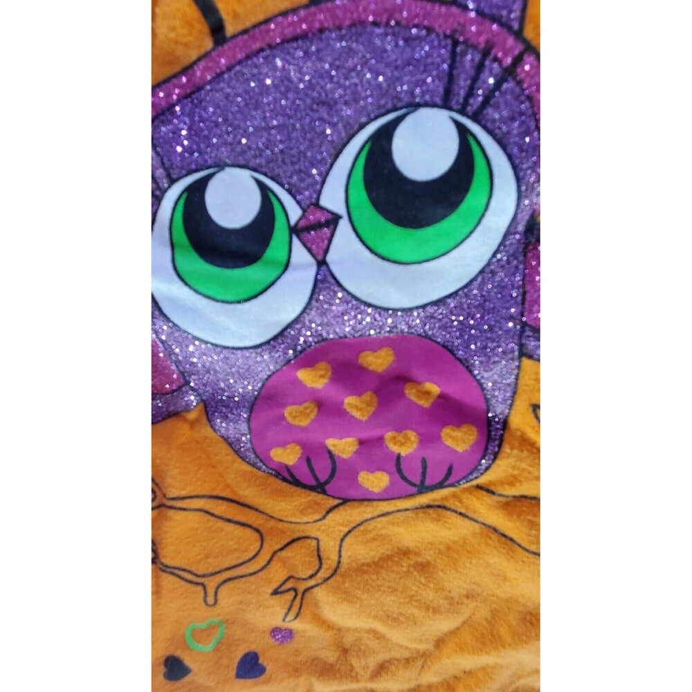 18 Months Owl Orange Halloween Glitter Pumpkin Hearts Bats Cute Shirt - Picture 5 of 8